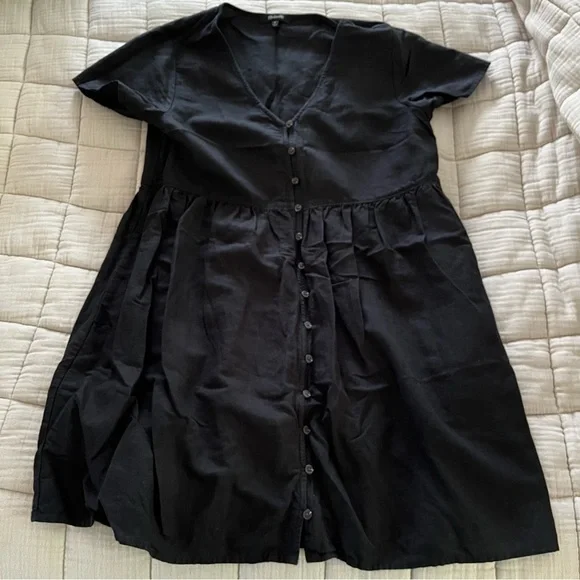 black linen bandeau dress arkitaip main image 0